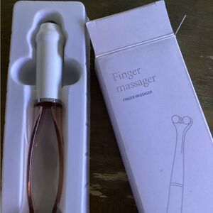 White and Brown Finger Massager-NWT